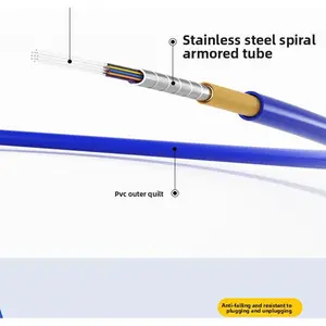 PVC Armor SX Simplex 12F 12 fiber 6.0mm fiber optic patch cord Indoor/Outdoor LSZH LC-SC-FC-ST