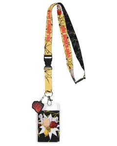 One Punch Man Manga Saitama ID Badge Holder Keychain Lanyard w/ Rubber Pendant