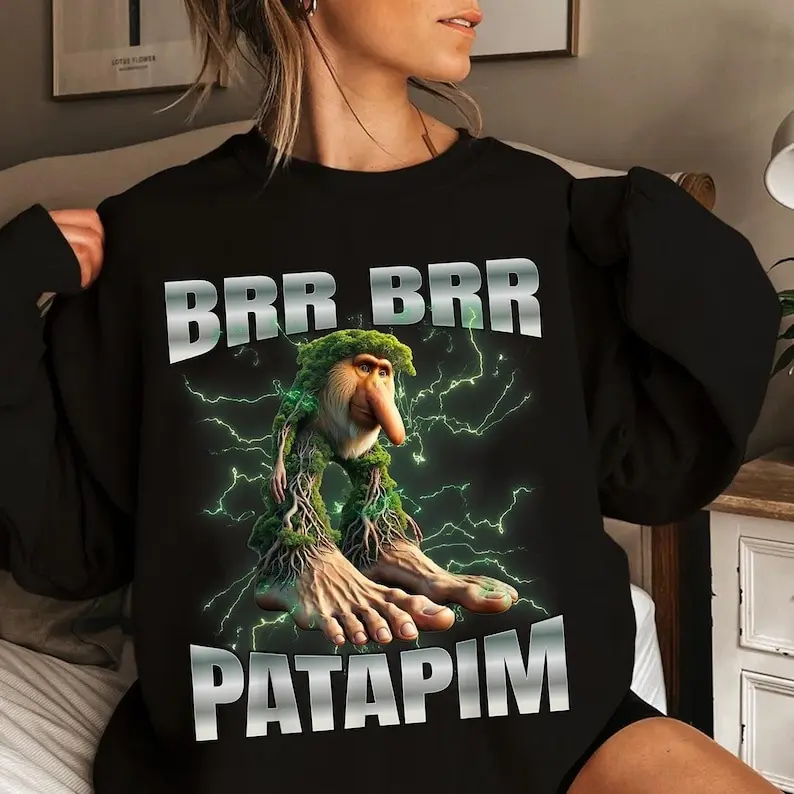 Brr Brr Patapim T-Shirt, Funny Brainrot Humor Tee for Meme Enthusiasts