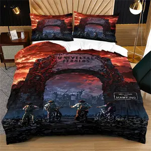 Stranger Things Bedding Set, Teen & Adult Bedroom Decor Gift, Includes 1 Fitted Sheet and 1-2 Pillowcases, No Comforter Included