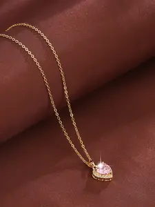 Elegant Heart Design Necklace for Women, Artificial Zirconia Pendant Jewelry, Perfect Gift for Her, Stylish Accessory for Any Occasion
