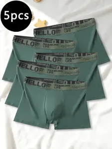 Men's 5-Pack Hello Print Briefs - Soft, Breathable & Comfortable