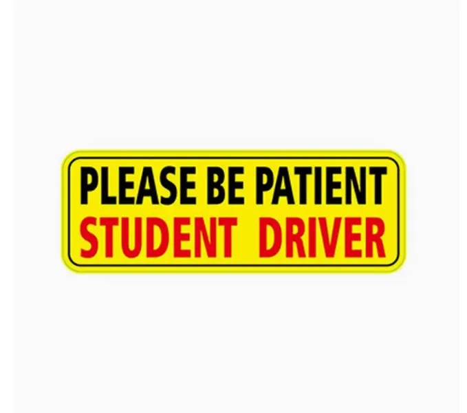 3pcs Student Driver Magnet for Car, Please Be Patient Student Driver, New Drivers Sticker Safety Warning, Magnetic Reflective Rookie Driver Bumper Sticker (Black&Red)