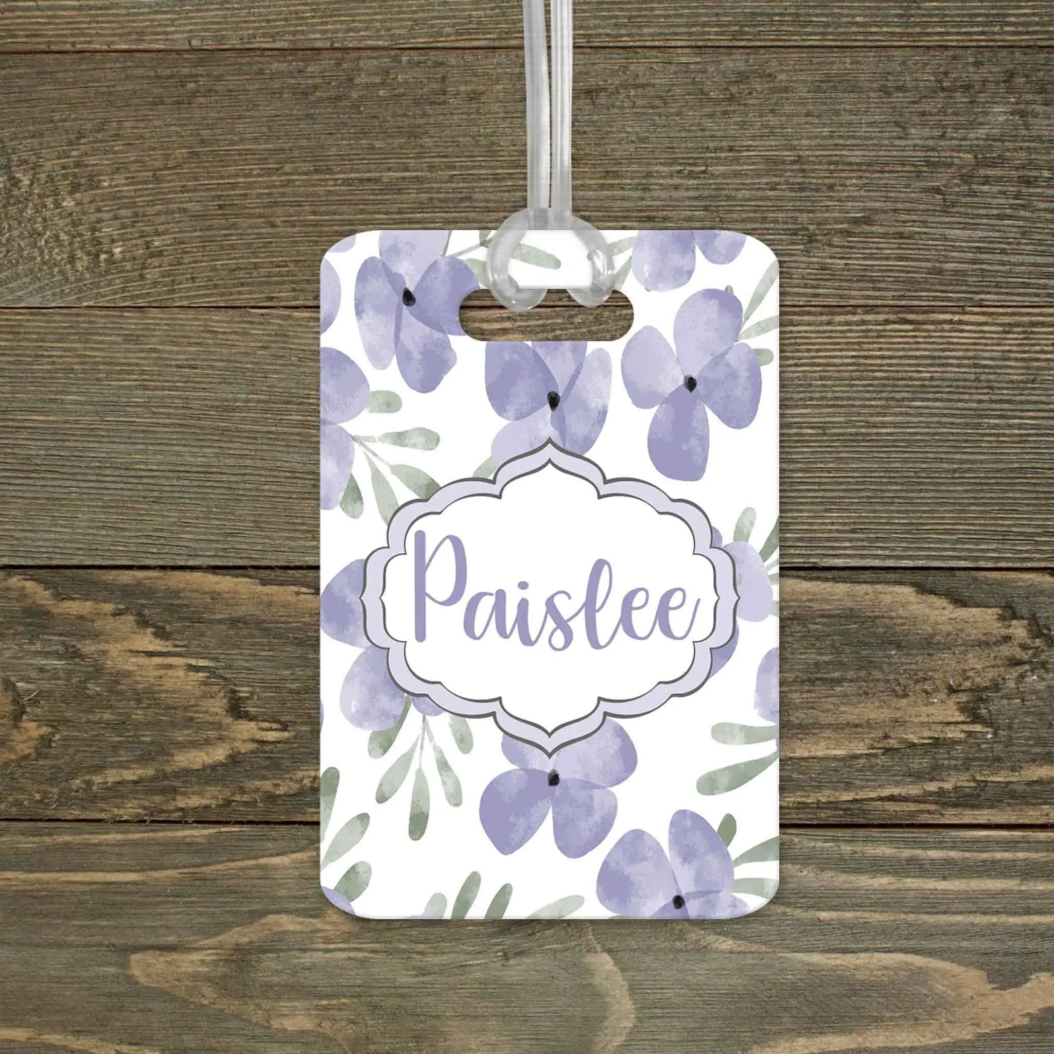 Personalized Luggage Tag | Custom Monogram Bag Tag | Periwinkle