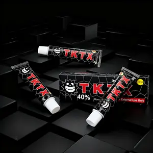 TKTX Tattoo Numbing Cream 3-Pack, External Anesthetic Cream for Tattoos/Waxing/Microneedling, Lecithin-Based Numbing Gel (10g Each) | Fast Pain Relief