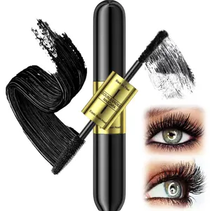 Women's 2-in-1 Dual-Ended Fiber Mascara Cosmetic, Lengthening, Volumizing, Curling, Lash-Separating Brush, Long-Lasting Hold, Dramatic Eye Makeup Professional Beauty Tool