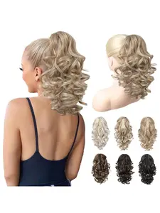 【COMBO SALE】 2 Claw Ponytail Extension Claw 12" Curly Hair Extensions Synthetic Hair Claw