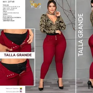 YBC Ref 2374 Cintura Anatomica 4 Botones Ultra Power Strang Color Red Faja Panty with 4 Buttons for Women's Comfort Womenswear