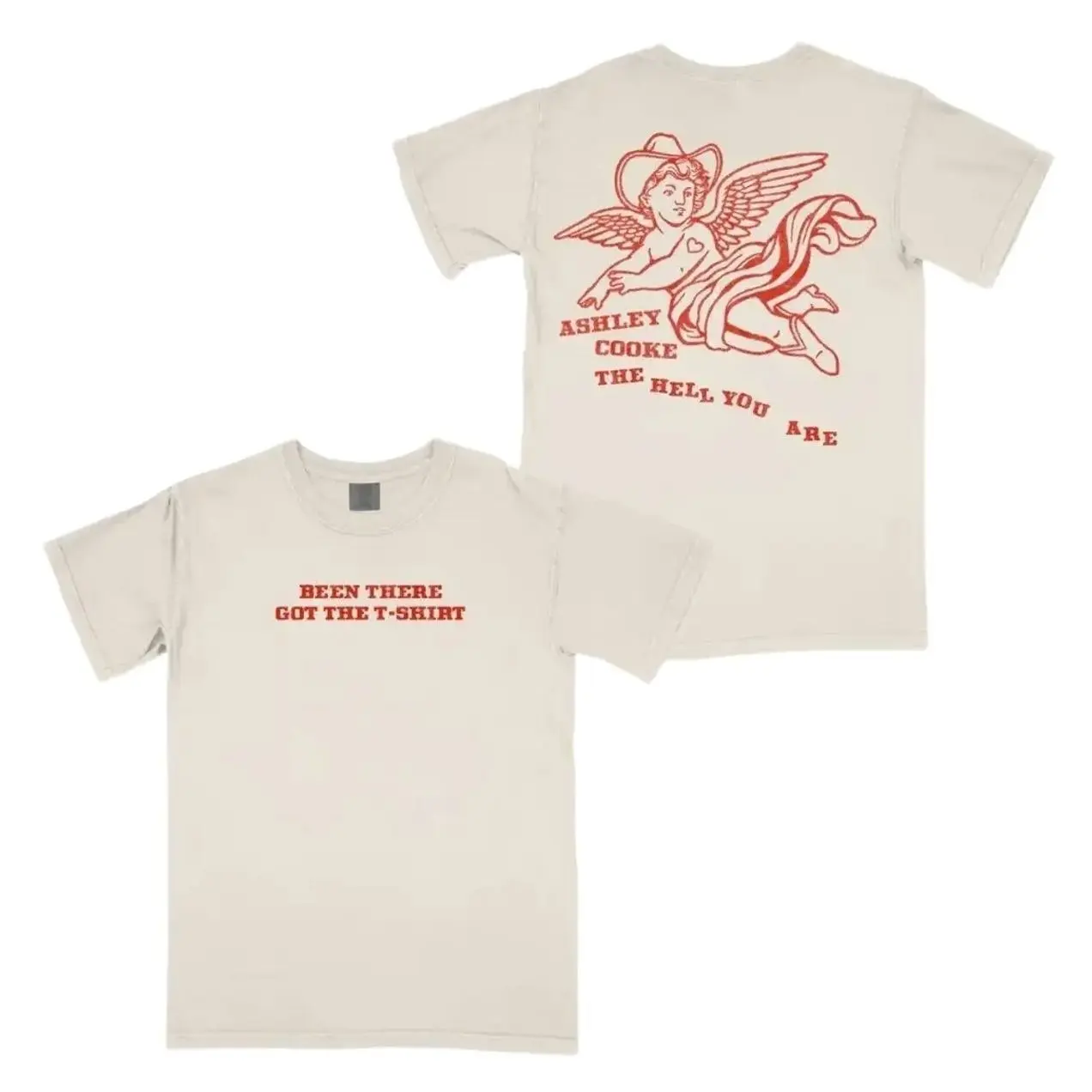 Ashley Cooke The Hell You Are T-Shirt – Country Music Graphic Tee with Western Angel Design, Tour Inspired Shirt for Fans, Perfect for Concert & Country Outfit S