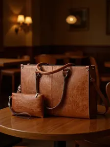 Women's Solid Color Large Capacity Laptop Bag, Fashionable Lightweight Waterproof Computer Tote Bag, Professional Office Work Bag