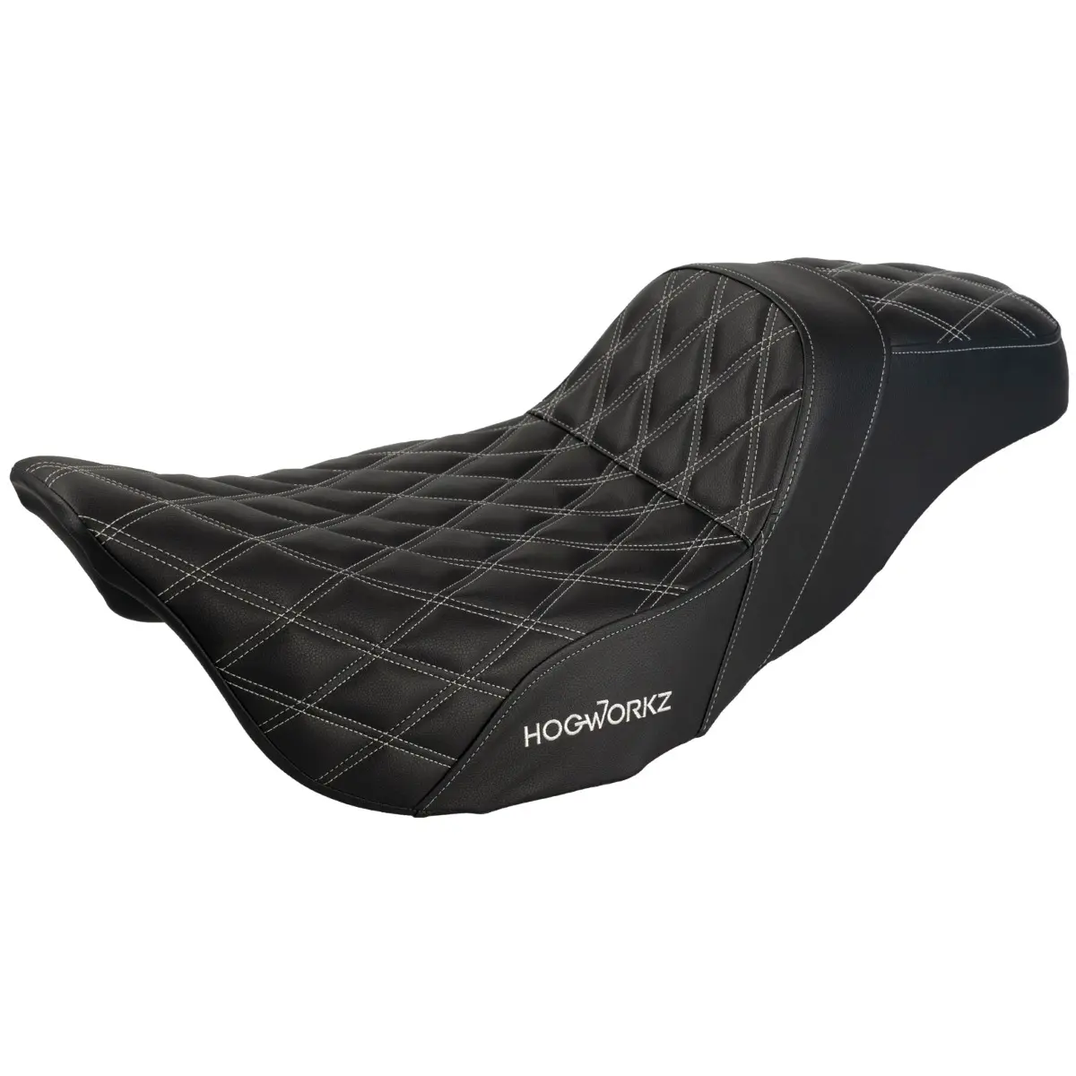 Rise Up Seat for Harley® Touring '08-'25 (Diamond / Silver Stitch)