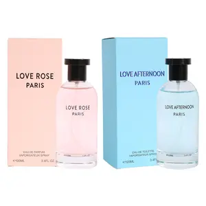Unisex Perfume Bundle - Love Rose Paris for Women and Love Afternoon for Men & Women - Spray Perfume Eau de Parfum 100ml/3.4fl.oz. each