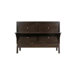 Amalfi Murphy Cabinet Desk Bed 63"L x 79.92"W x 45.2"H - Multi-Functional Design, Solid Wood Construction, Integrated USB Port, Side Drawers & Queen Mattress