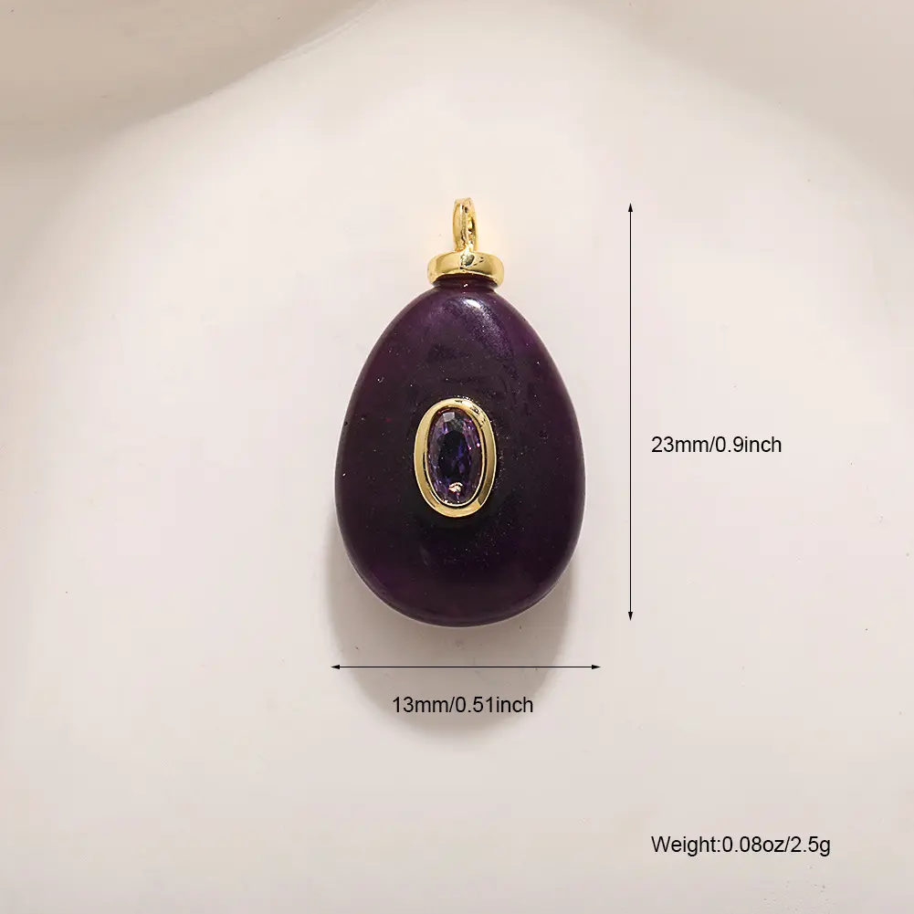 A673 Diamond encrusted Purple Jade