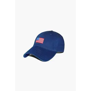 Navy American Flag Needlepoint Hat