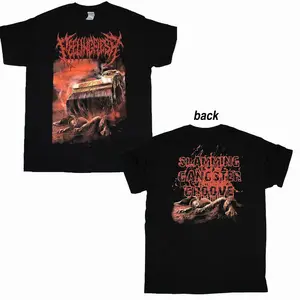 Peelingflesh Band Tee Slamaholics New Black T-Shirt Unisex Cotton Fabric Tee Fullsize