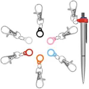 6Pcs,Retractable Pen Holders - Clip-On Pen Accessories for Badge Reels, Lanyards or Nursing Tools, Ideal for Office and Identification Supplies