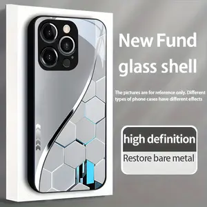 Glass Phone Case for iPhone 17 16,15,14,13,12,11 Plus Pro Max,Samsung Galaxy S26 S25 S24 S23 S22 A71 A56 A55 A54 A53 A52,Simplicity pattern,shockproof phone case