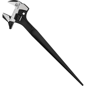 16inch Spud Wrench, 4 in 1 Multifunctional Spud Wrenches, Wrench and, Wide Jaw Up to 1.6" (41mm) Metric & SAE, Oxide Finish, for Workshop DIY