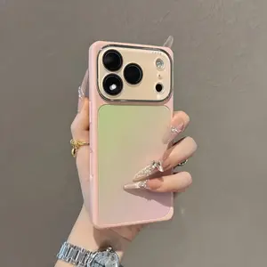 Highly Attractive Gradient Smudge Square Big Window Phone Case, Ins New Style for iP17 Pro Max, 16 Pro/15/14, Full Protection Anti-Drop