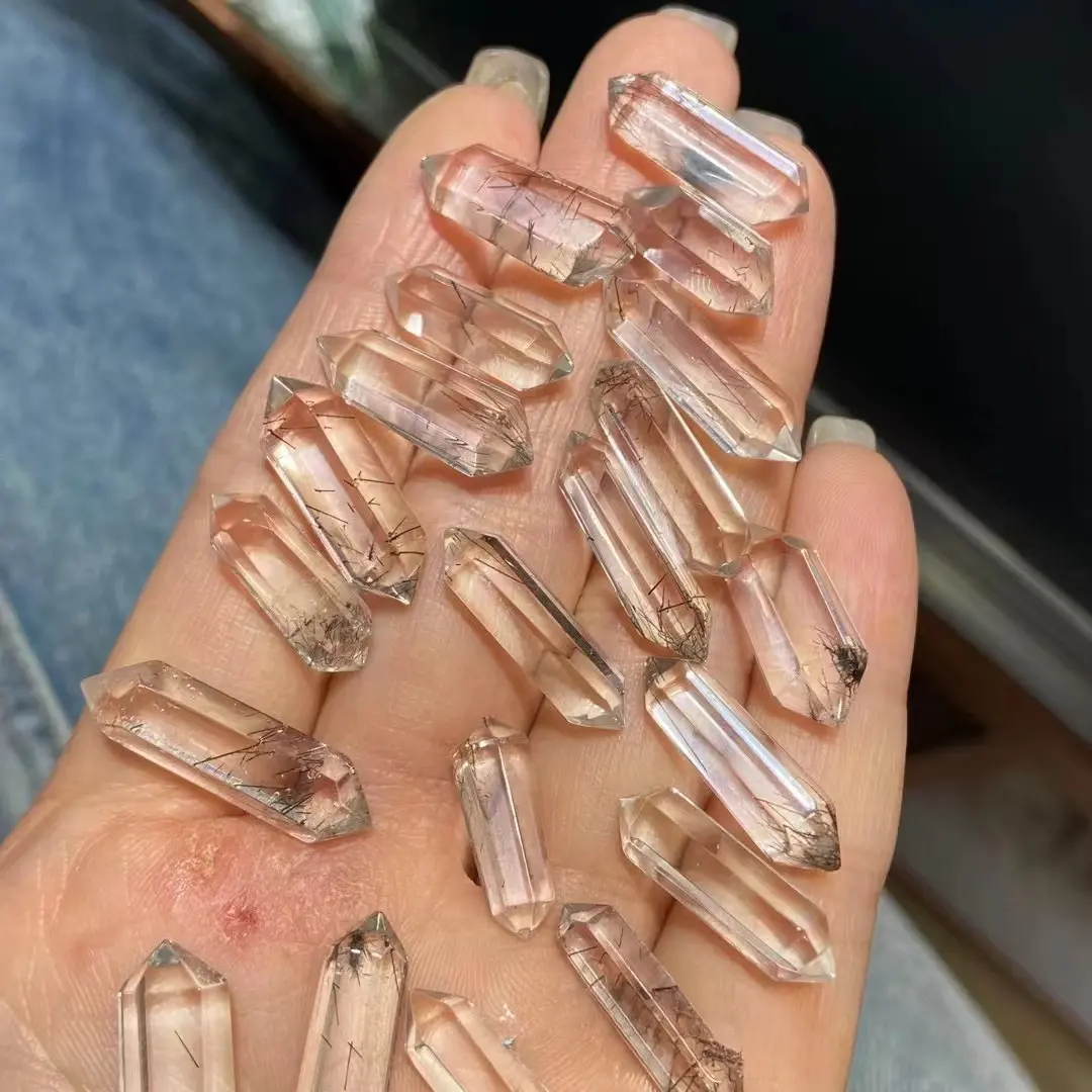 1pcs Crystals Quartz Black Tourmaline Rutilated Quartz Gift for Her