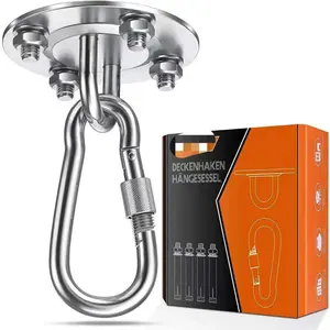 Aerial yoga hammock accessories, stainless steel hammock ceiling bracket, fixed bracket, hook, hanging bracket, suspension ring, fixed buckle