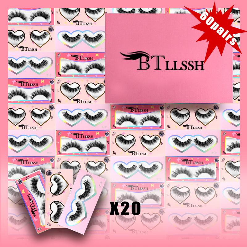 5D Faux Mink Lashes 3 Style False Eyelashes 100% Handmade Luxurious Fake Eyelashes