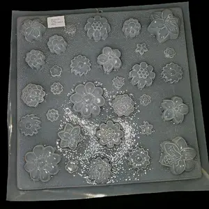 Flower Design Plastic Mold for Dessert Purposes
