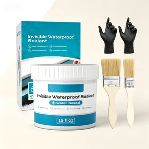 Waterproof Sealant for Repairs, Indoor Outdoor Transparent Coating, Invisible Leak Proof Sealant for Roofs Walls, Water-Based Clear Sealant for Bathroom Kitchen Garden, Protective Coating for Surfaces (16 fl oz)
