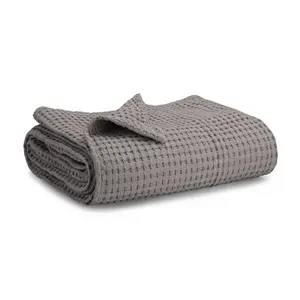Baby Waffle Blankets in Charcoal