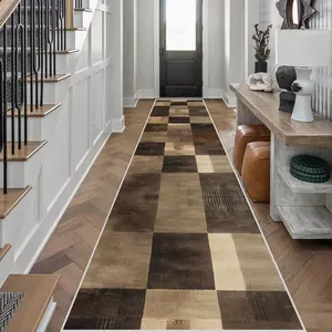 Geometric Pattern Entry Door Mat, Non-slip Floor Mat, Rectangle Home Decorative Carpet for Home Living Room Bedroom Kitchen Study Room, Non Slip Rugs