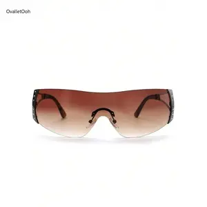Unisex Vintage Y2K Sunglasses, Trendy Ombre Tinted Lens Fashion Eyewear for Daily & Outdoor Activities,summervibes