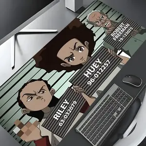 Trend Anime cartoon Character Pattern Design Large Gaming Mouse Pad,Aesthetic Desktop Drotection Pad,Washable Rubber Pad Non-Slip Lock Edge Multi-Size Mouse Pad Suitable For Home Office, Desk Gadgets, Anime Mousepad