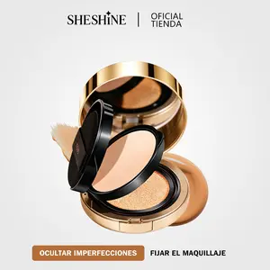 【A2】SHESHINE NOVO-Cushion BB + Polvo Compacto 2-en-1 Base de Maquillaje con Protección Solar SPF 35+ y Ácido Hialurónico para Piel Radiante y Control de Brillo en 30 Segundos SHESHINE2002