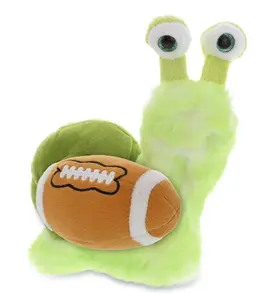 DOLLIBU Super Soft Polyester Green Snail Stuffed Toy - Football Accent, Personalized Gift for Kids