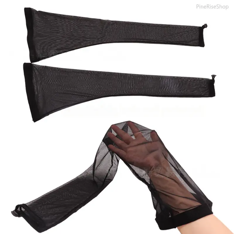 2 Pcs Mesh Hair Weave Sleeves - Black Leopard Print Dreadlock Beanie Long Wig Cap for Locs & Braids Hairstyles, Lightweight, Semi-Sheer, Breathable, Stretchy, Durable, Fashionable, with Elastic Band & Drawstring, Dreadlock Beanie (Black)
