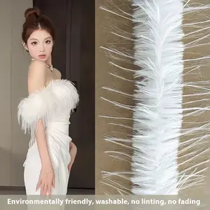 Imitation ostrich hair strip artificial feather strip clothing accessories decorated DIY imitation ostrich hair strip