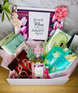Mother’s Day Personalized Gift Set | Floral Box with Custom Acrylic Name, Jewelry & Keepsakes | Luxury Gift for Mom |Limited Preorder