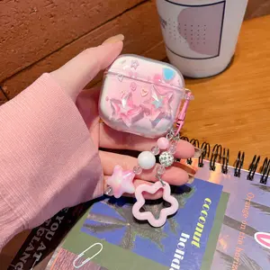 Creative Cute DIY AirPods Pro 3 Case, Compatible with AirPods 1/2/3/AirPods 4, Transparent Protective Cover Accessories, Earphone Protective Cover