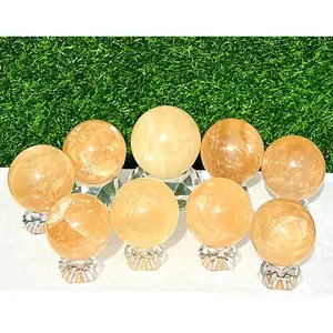 4 lbs Natural Honey Calcite Sphere