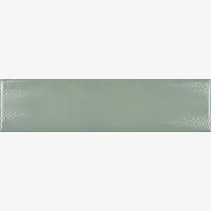 Creston Sage Green 3x12 Bright Glossy Ceramic Tile Sample