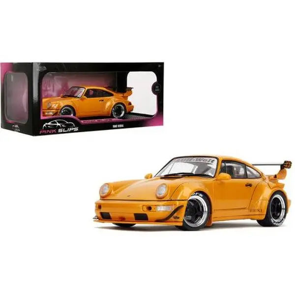 Pink Slips - 1:18 2016 Porsche 964 RWB Hibiki Diecast Car (Orange)  [COLLECTIBLES] Toy Car