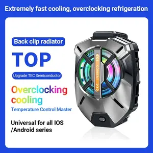 Gopala Cell Phone Cooler Black Shark Fun Cooler for iOS/Android Semiconductor Heatsink Cooling 2.63-3.46 in ROG Ally Steam Deck