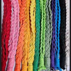 Braided Macrame Lanyard | Braided style Keychain | Boho key attachment | 10+ color options