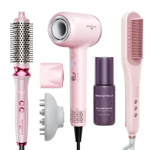 Wavytalk Ultimate Hair Styling Kit: Heatwave pro curler, Blow Dryer & Heat Protectant& Steamline pro Wavytalk Ultimate Hair Styling Kit: Heatwave pro curler, Blow Dryer & Heat Protectant& Steamline pro