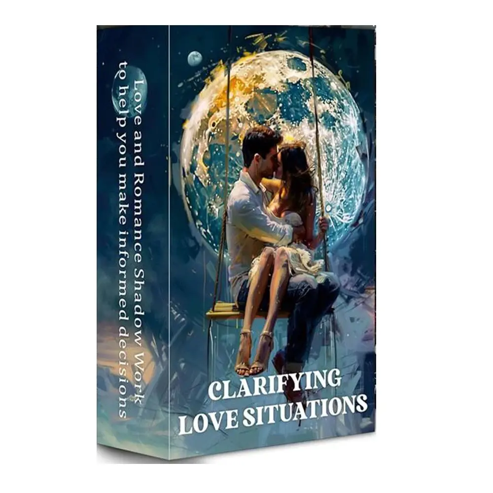 Clarifying Love Situations Oracle Cards, Tarot Card Deck, Twin Flame Shadow Work Deck, Soul Partner Relationship, 56 Cards, Ages 13+, Relationship Card Games