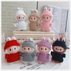 Clothes For 10cm Doll Labubu 4th Gen Mini Labubu Outfit Heart Code Pin For Love Series 8-Color Clothes Mini Thread Set Clothing 10cm Mini Labubu 4.0 Doll Clothes