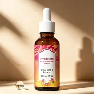 Cyperus Rotundus Oil - 60ml Natural Cyperus Rotundus Oil For Hair Removal, Moisturizing, Soothing & Body Care Cyperus Oil For Reducing Body Hair Growth, Hair Removal Oil Ideal for All Skin Types