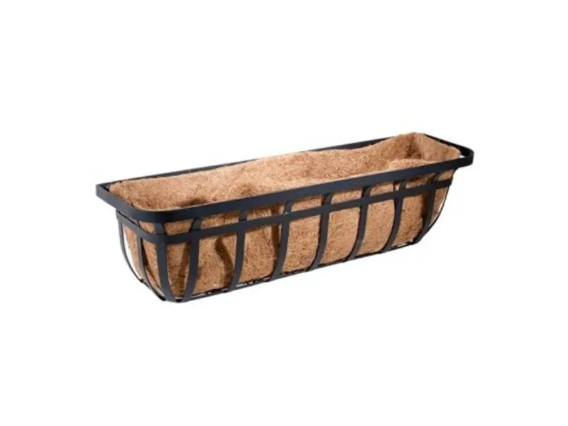 30 in. Flat Iron Motif Window Planter Trough Basket