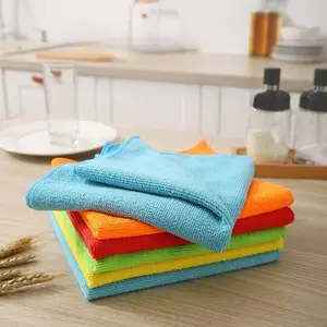 Multi-Color Microfiber Cleaning Cloths:  Super Absorbent, Quick-Drying, Lint-Free